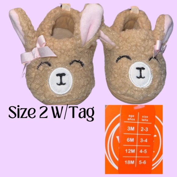 Bunny Slippers, NWT Size 2, Easter, Infant - Picture 1 of 1